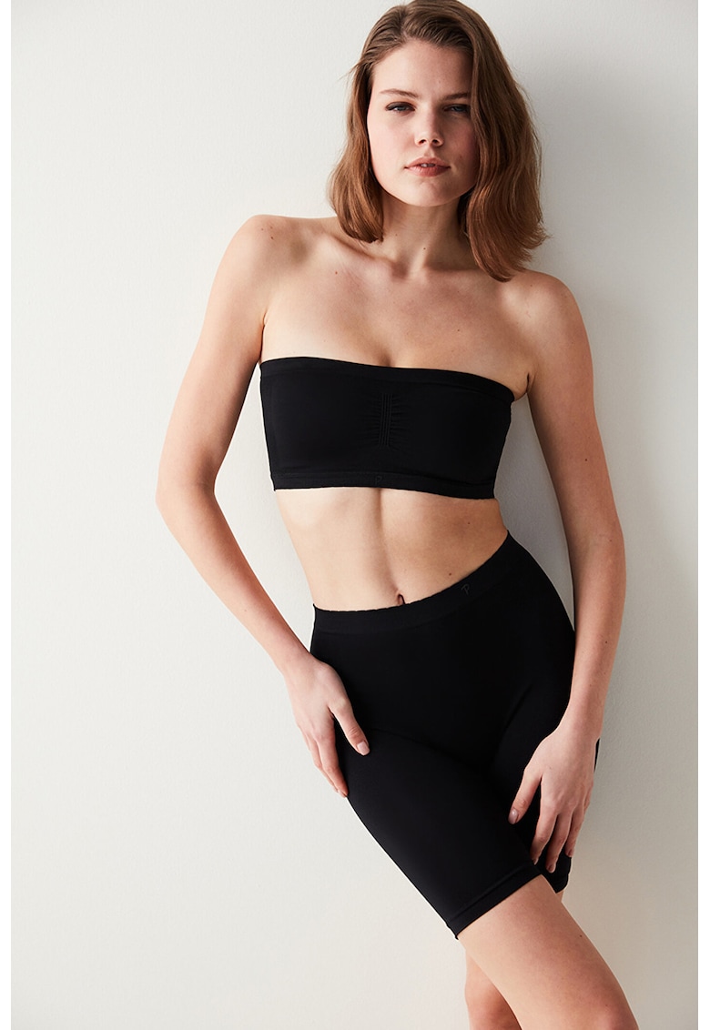 Sutien bandeau fara cusaturi - Negru