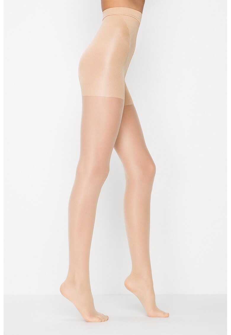 Dres transparent cu talie inalta - Bej