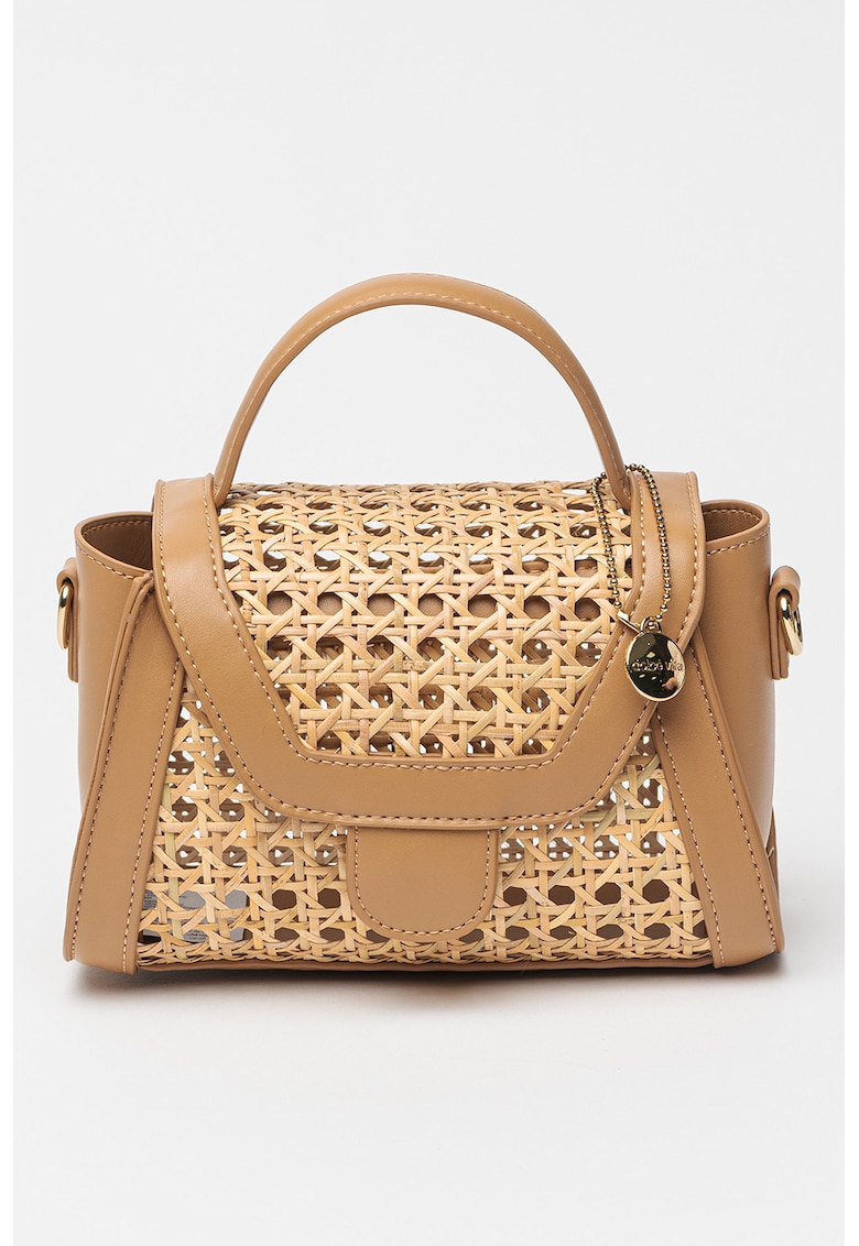 Geanta crossbody cu bareta ajustabila Tropez - Maro/Bej