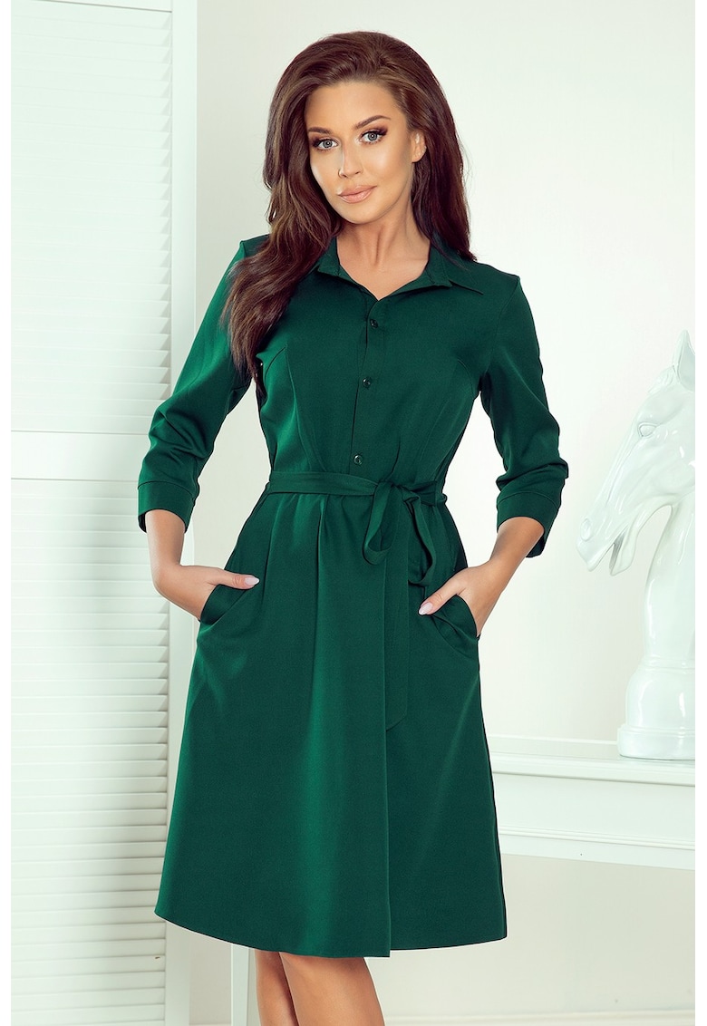 Rochie ampla cu guler -