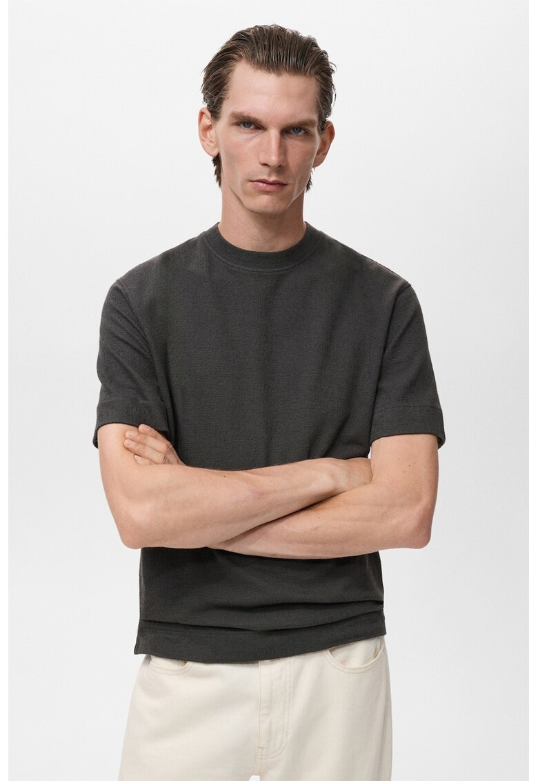 Tricou lejer uni - Gri antracit