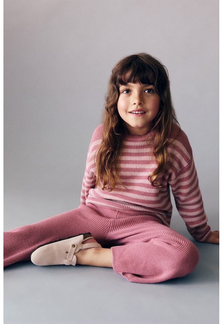 Pantaloni tricotati cu talie inalta