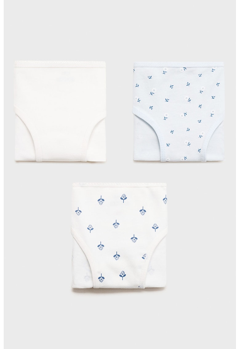 Set de chiloti cu model floral - 3 perechi