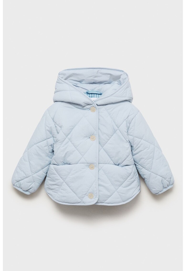 Geaca cu vatelina si gluga - Albastru deschis