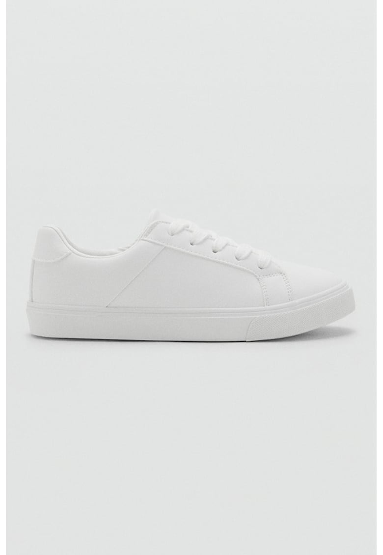 Pantofi sport low-cut de piele ecologica - Alb