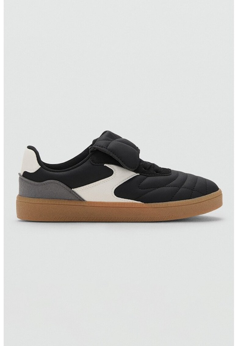 Pantofi sport de piele ecologica - Alb fildes/Negru