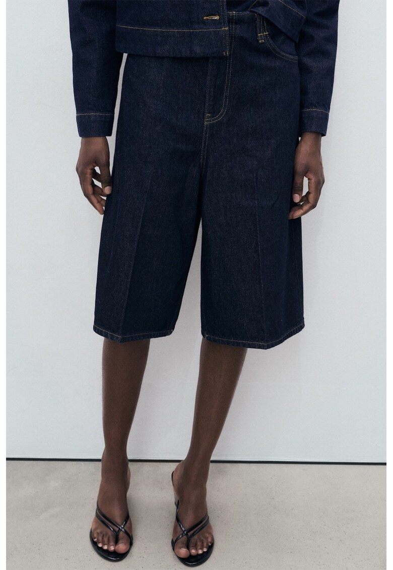 Bermude de denim - Albastru inchis