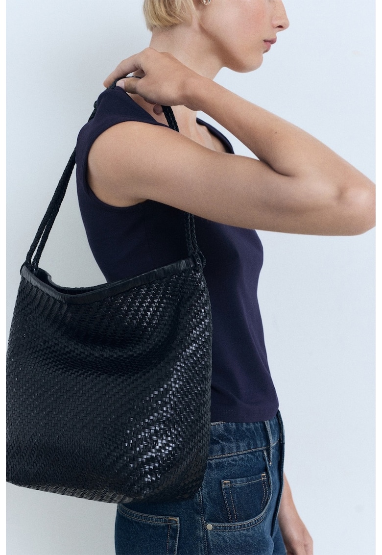 Tricou din amestec de bumbac cu decolteu rotund