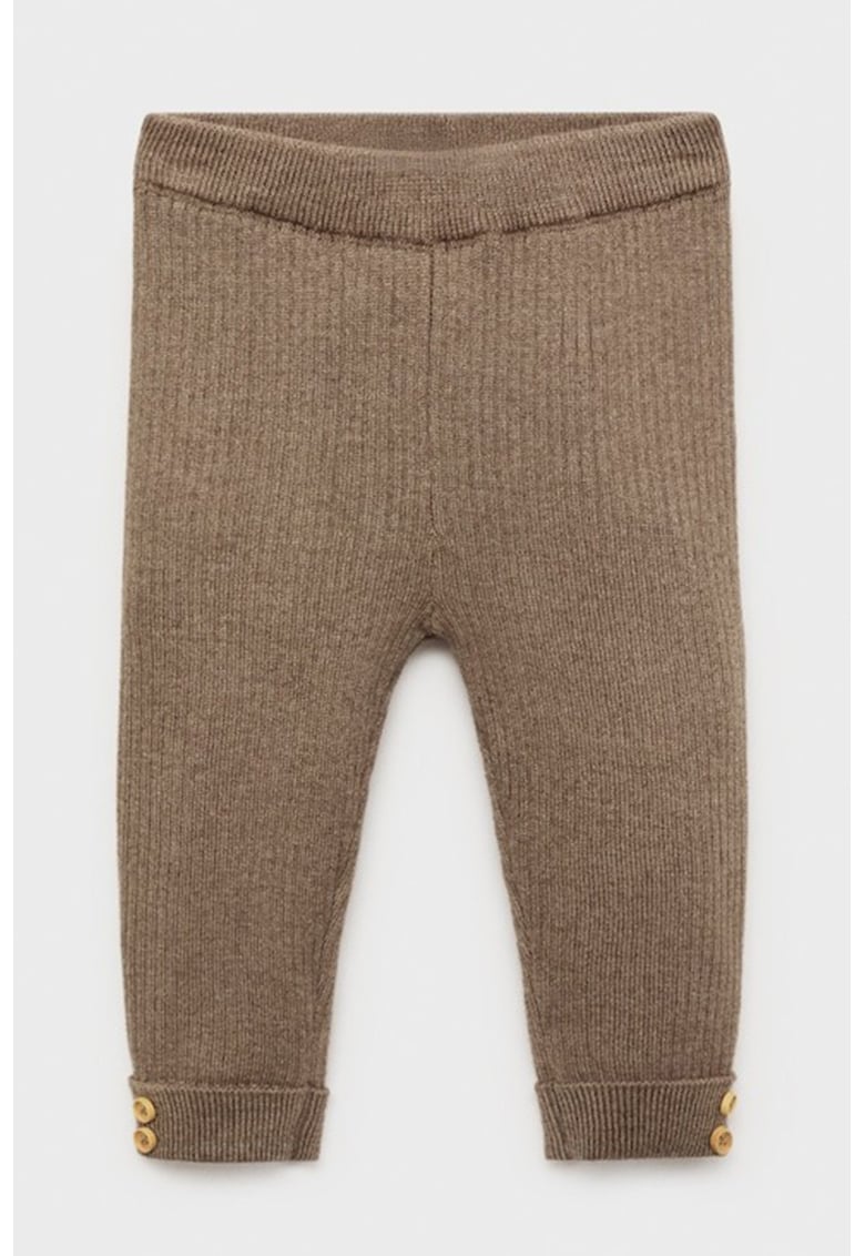 Colanti din amestec de bumbac tricotati - Maro nisip