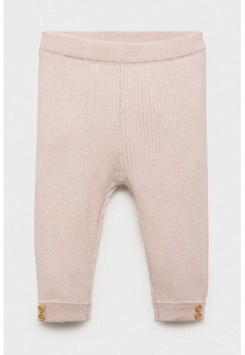 Colanti din amestec de bumbac tricotati - Roz pal