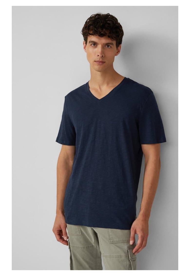 Tricou barbati cu decolteu in V - Regular fit - din bumbac - 48654