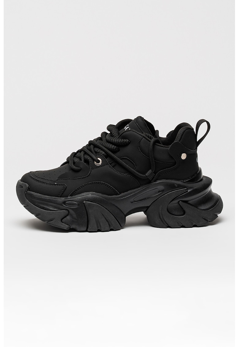 Pantofi sport low-cut din piele cu talpa masiva