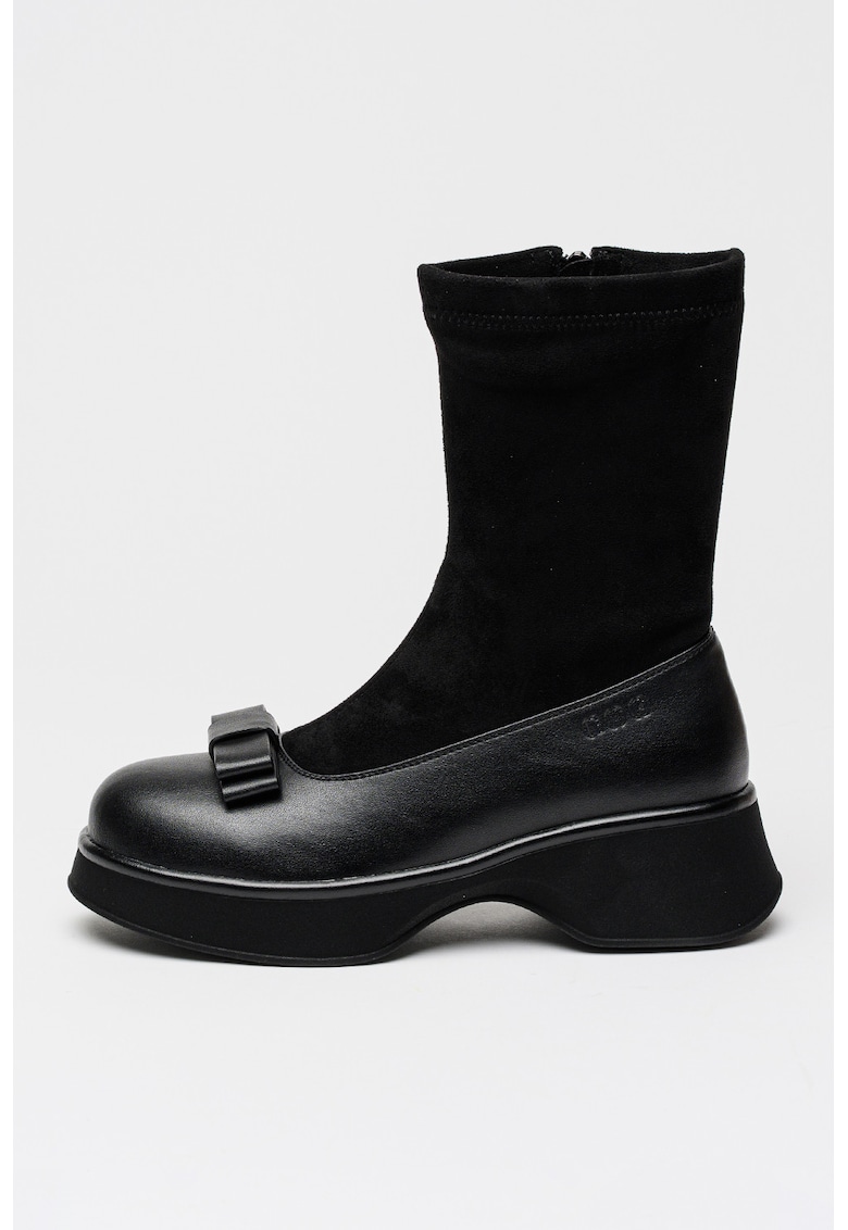 Botine cu funda - Negru