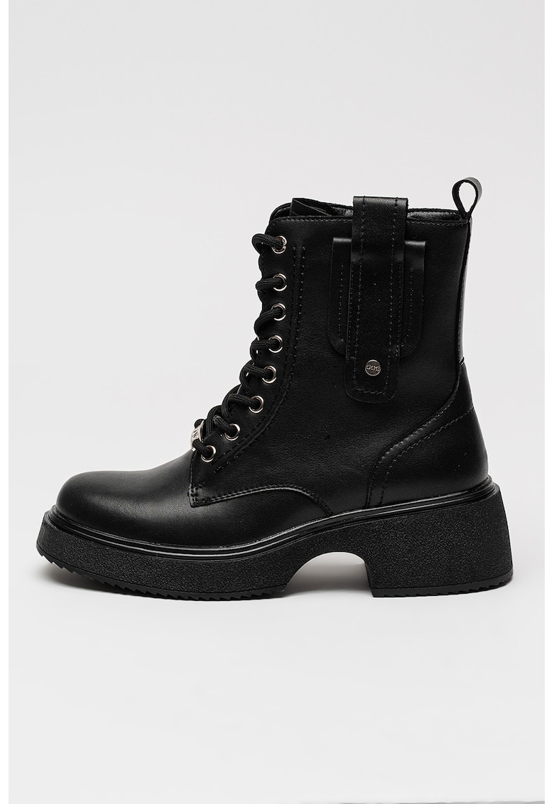 Botine din piele cu toc