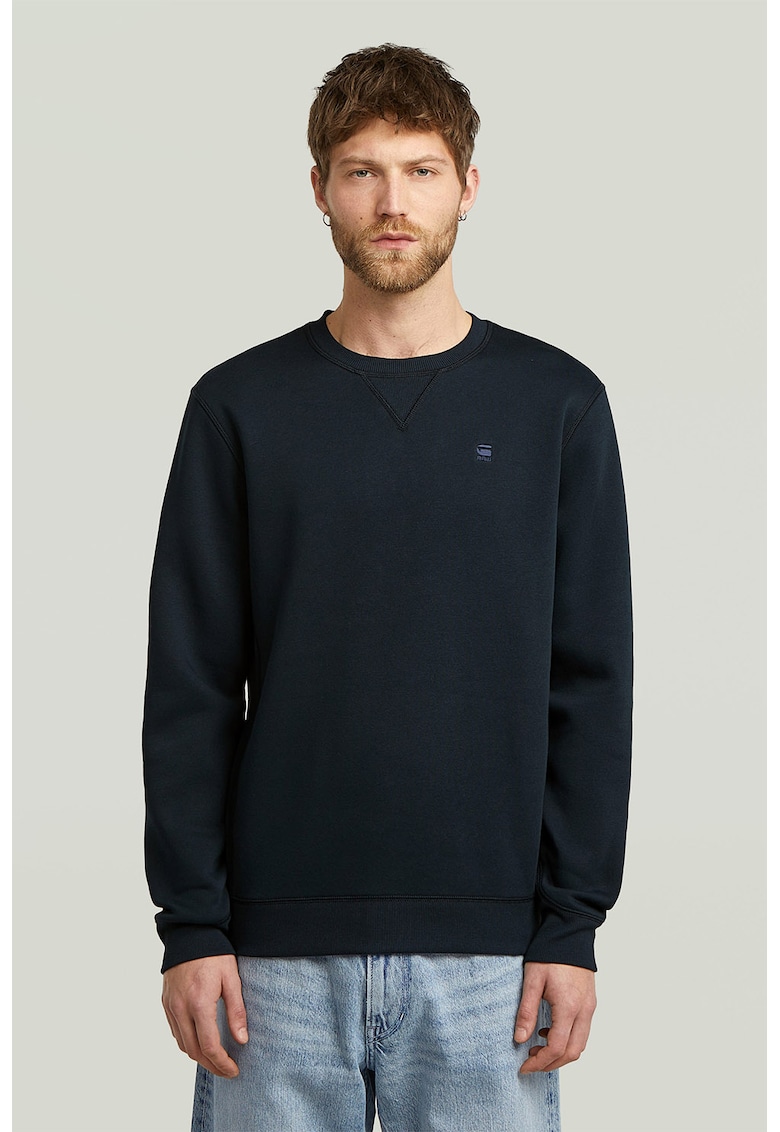 Bluza de trening din amestec de bumbac organic cu model uni