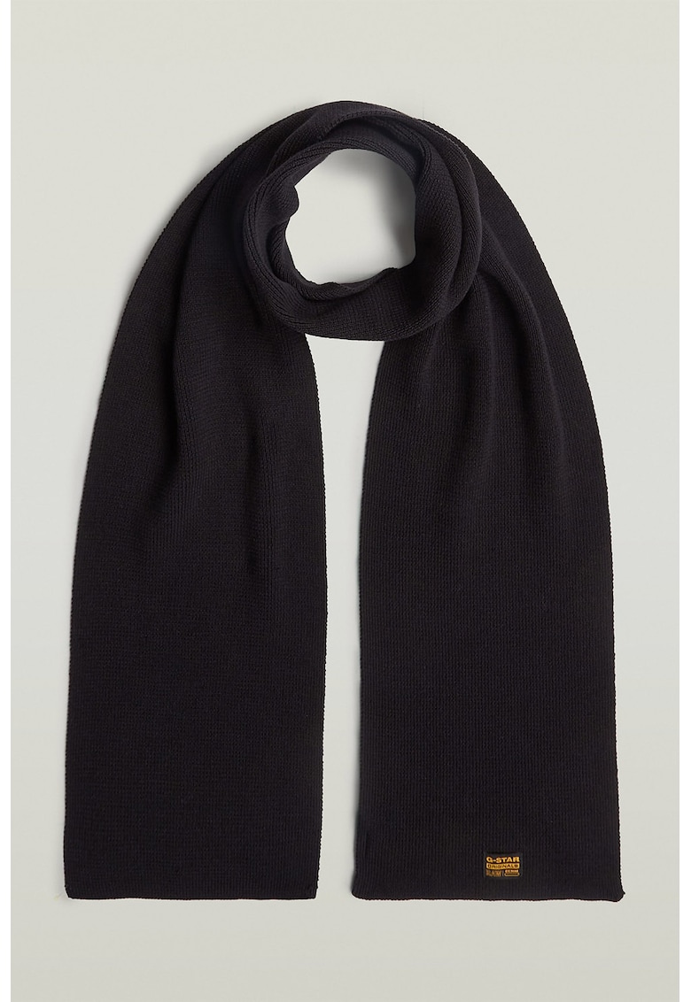 Fular cu model uni si detaliu logo