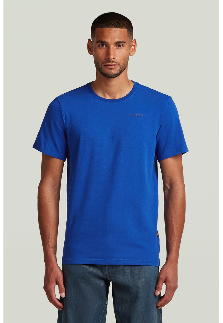 Tricou slim fit cu decolteu la baza gatului Base