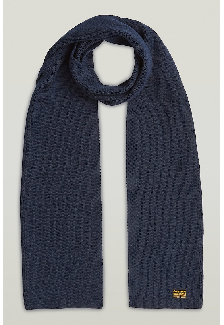 Fular cu model uni si detaliu logo