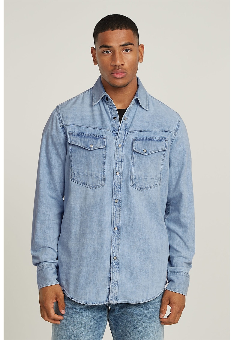 Camasa slim fit din chambray
