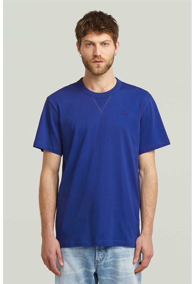 Tricou de bumbac organic Nifous - Albastru royal/Albastru