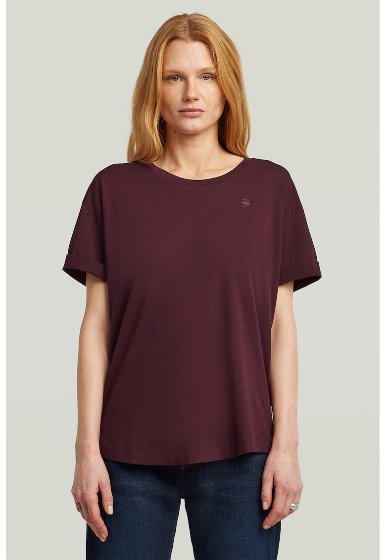 Tricou lejer din bumbac organic - Violet pruna