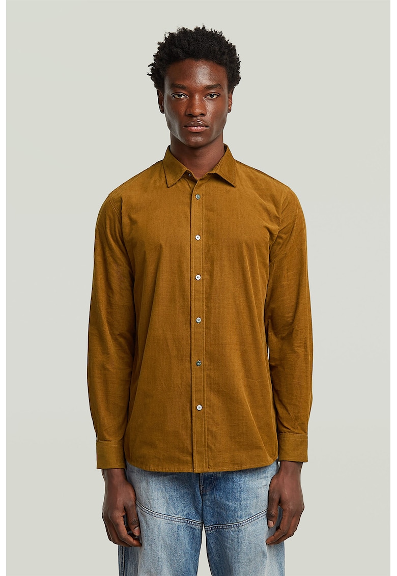 Camasa regular fit din bumbac - Caramel