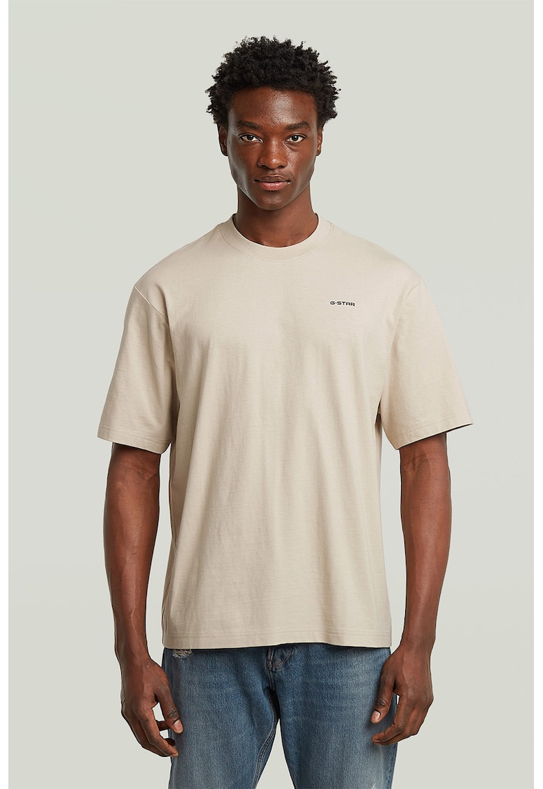 Tricou din amestec de bumbac organic cu logo discret pe piept