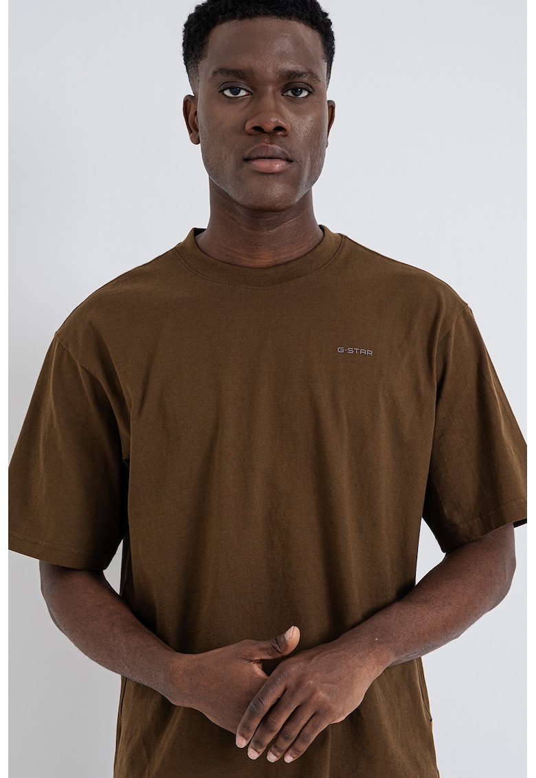 Tricou din amestec de bumbac organic cu logo discret pe piept