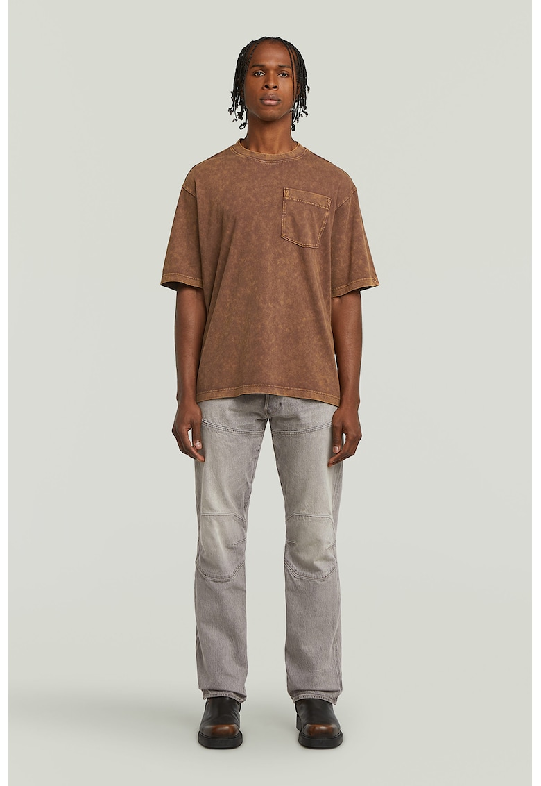 Tricou cu decolteu la baza gatului si buzunar pe piept