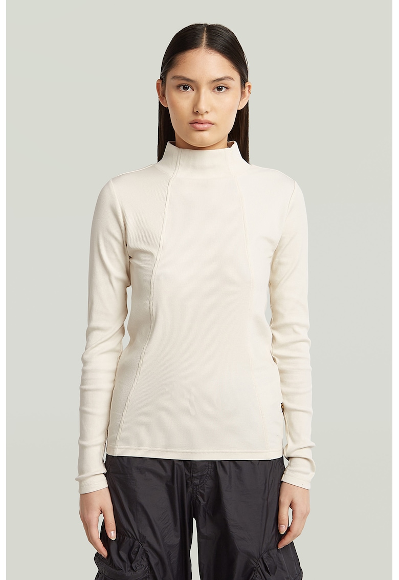 Bluza slim fit din amestec de bumbac organic