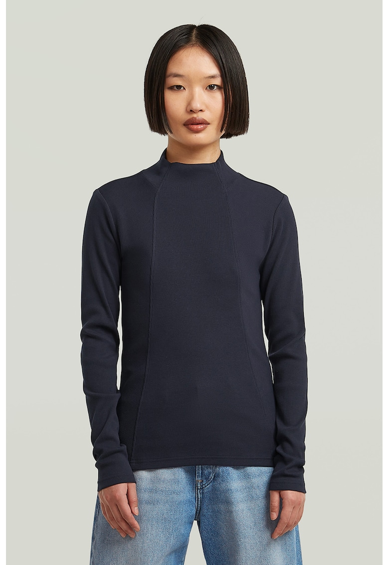 Bluza slim fit din amestec de bumbac organic