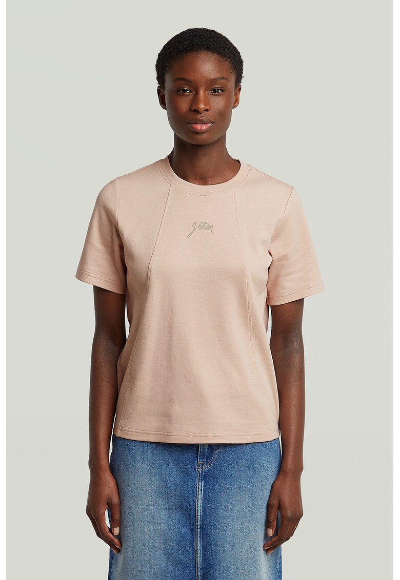 Tricou lejer din bumbac organic - Roz pal