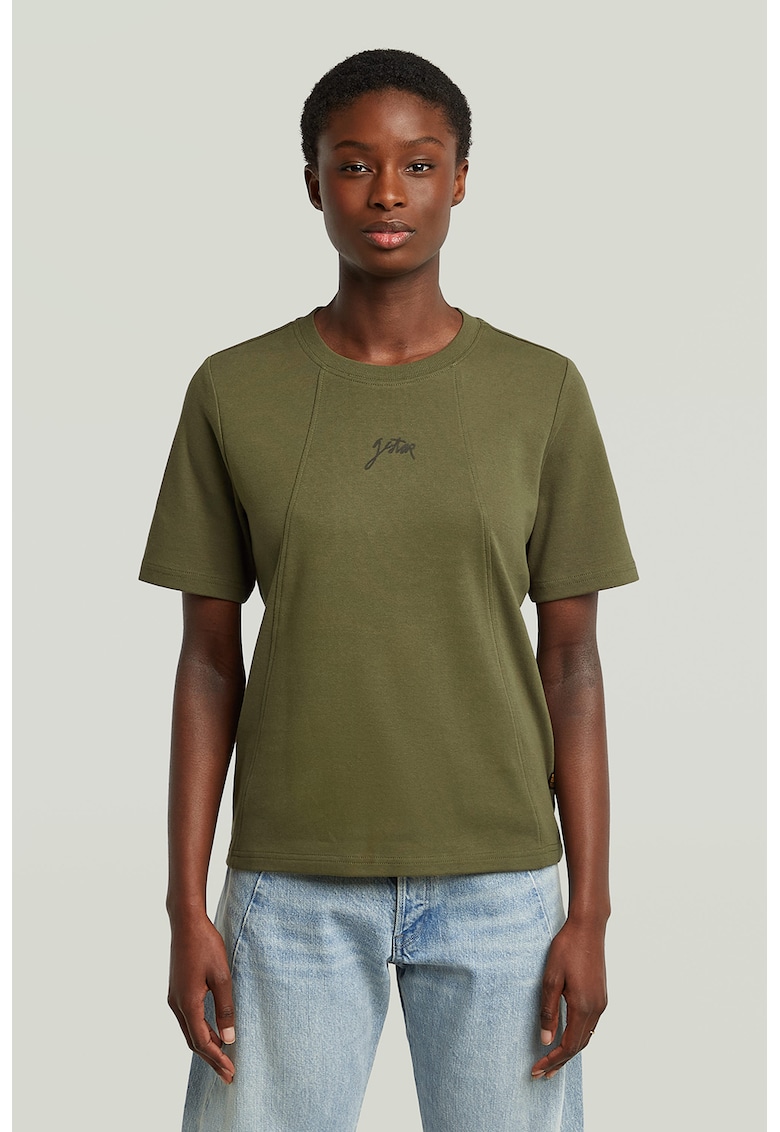 Tricou lejer din bumbac organic - Verde masliniu