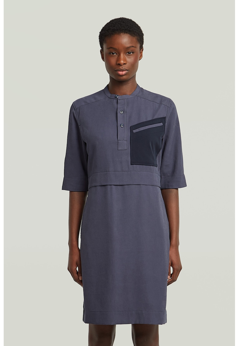 Rochie-tricou cu guler Mao