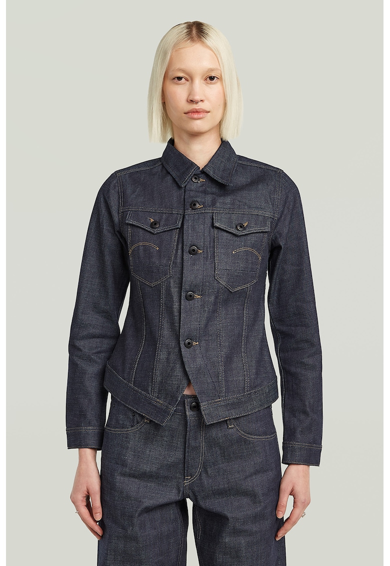 Jacheta cambrata din denim