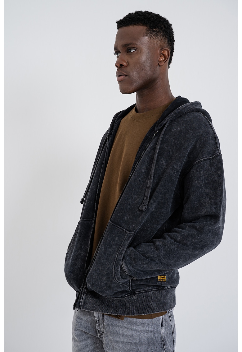 Hanorac din bumbac organic cu fermoar