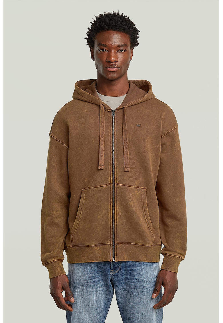 Hanorac din bumbac organic cu fermoar