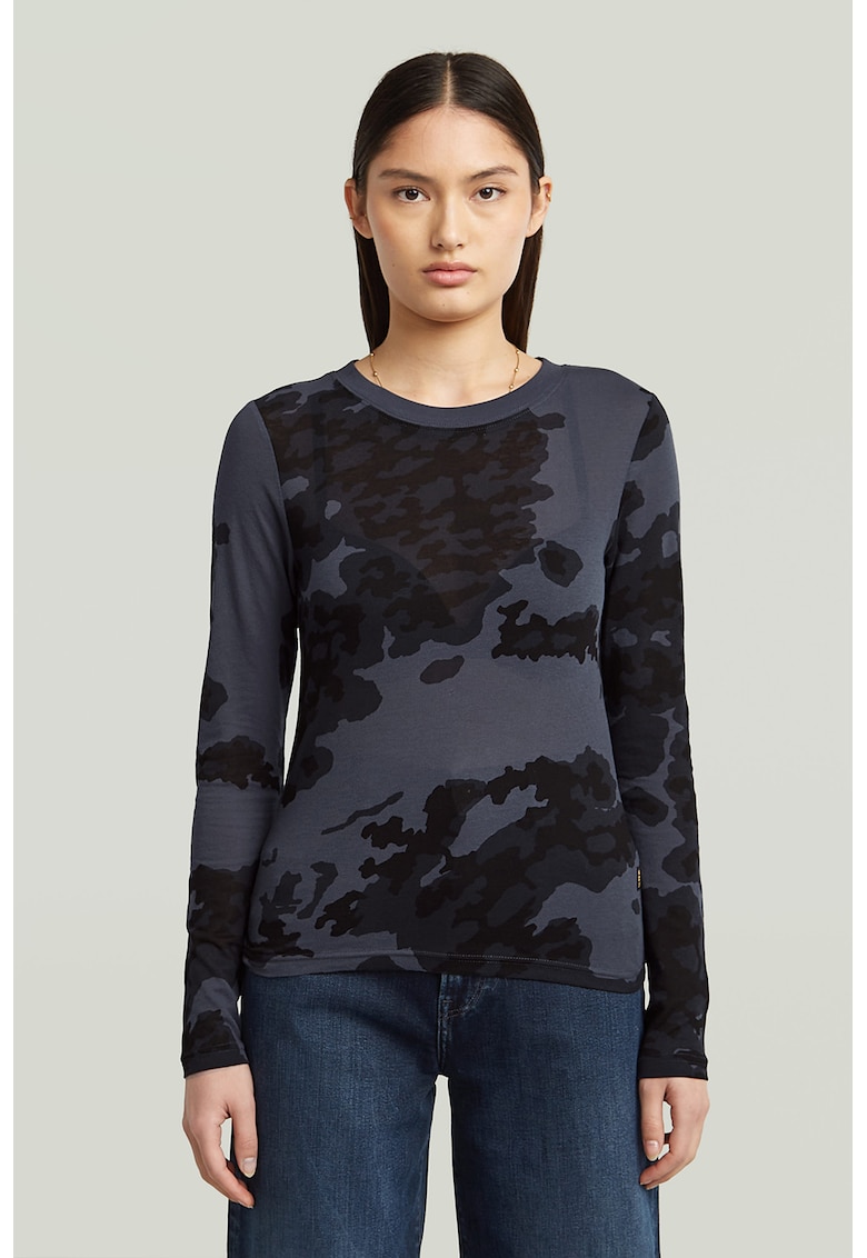 Bluza slim fit din bumbac organic