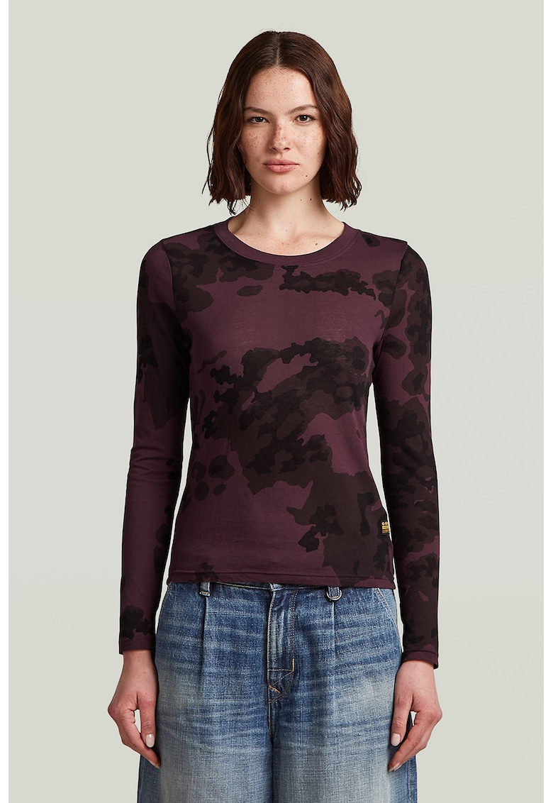 Bluza slim fit din bumbac organic