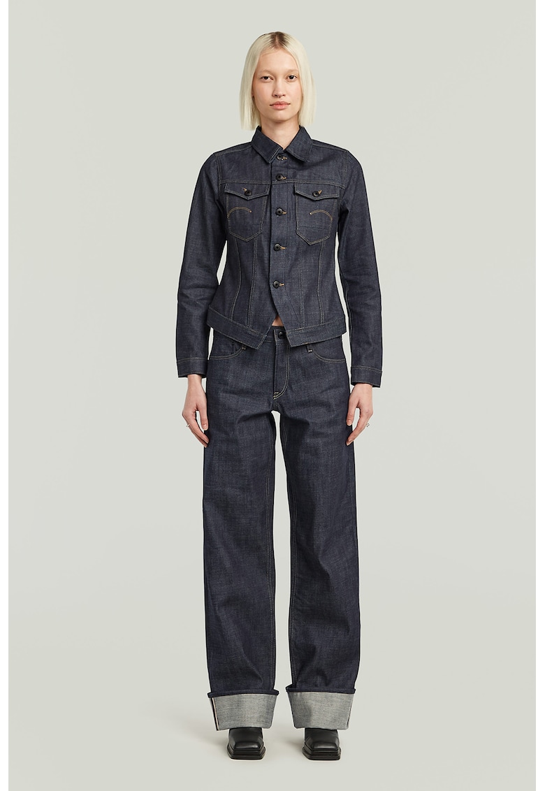 Blugi relaxed fit Judee Selvedge - Albastru ultramarin