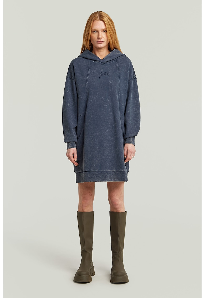 Rochie din bumbac organic cu gluga