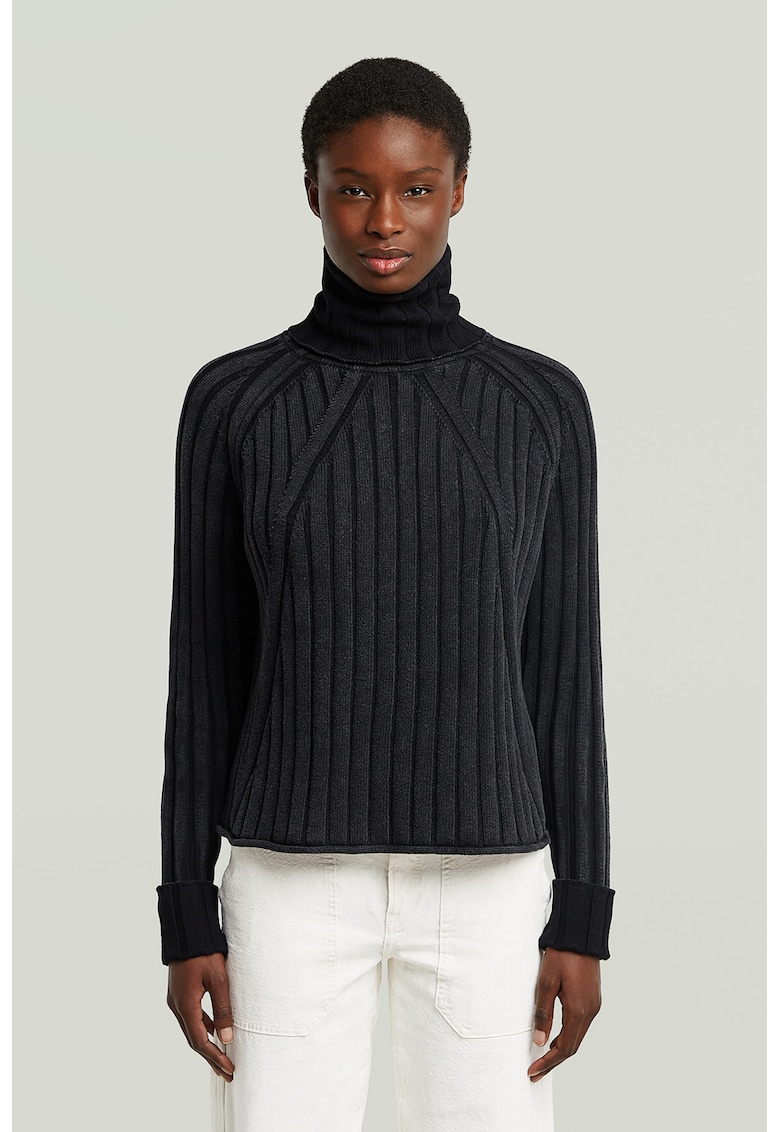 Pulover striat din bumbac organic