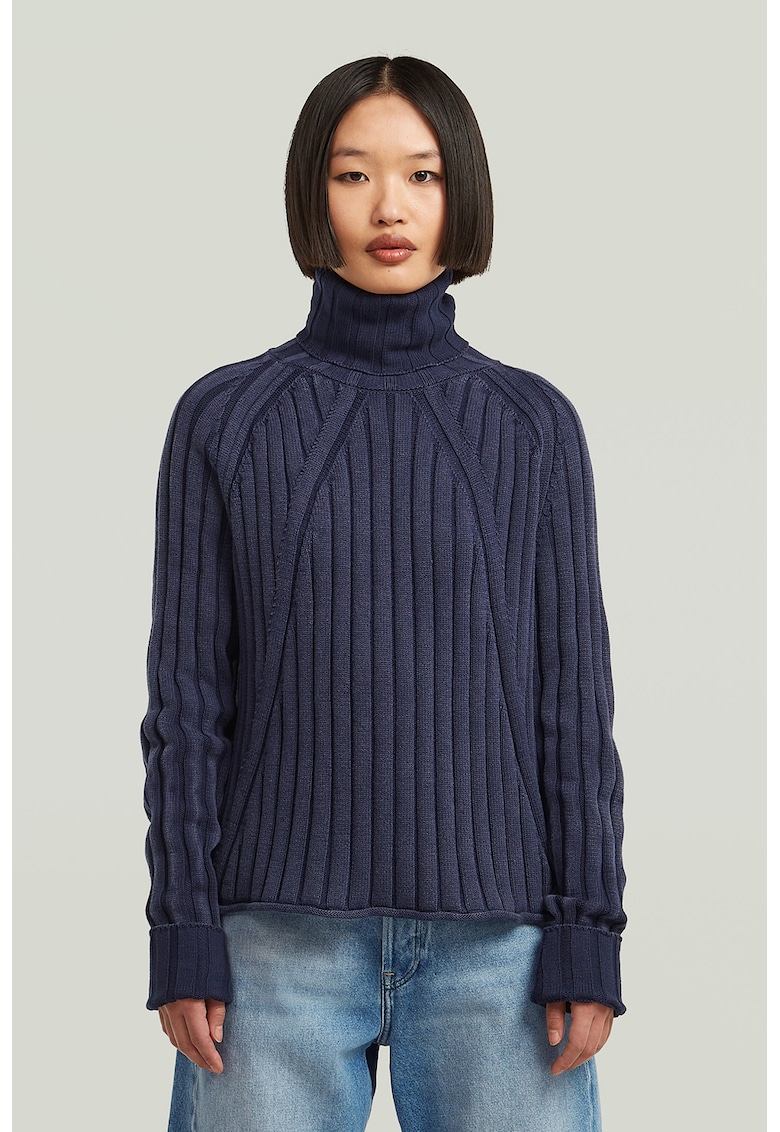 Pulover striat din bumbac organic