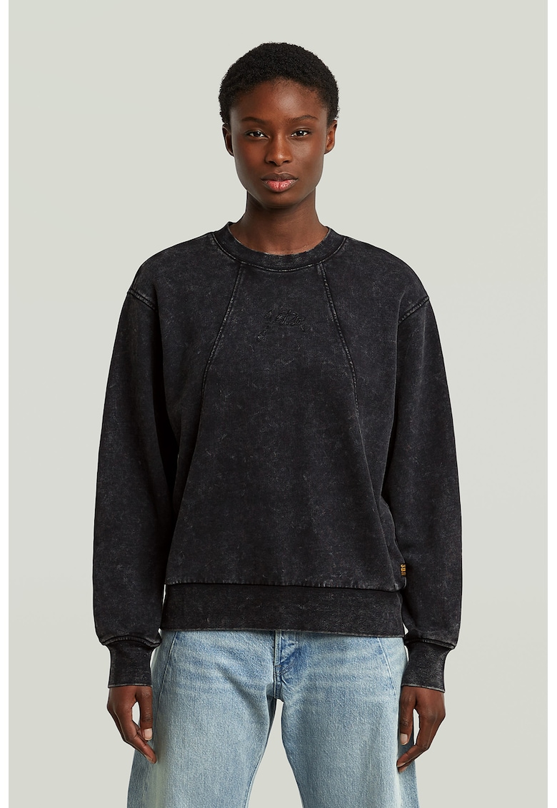 Bluza de trening din bumbac organic cu aspect prespalat