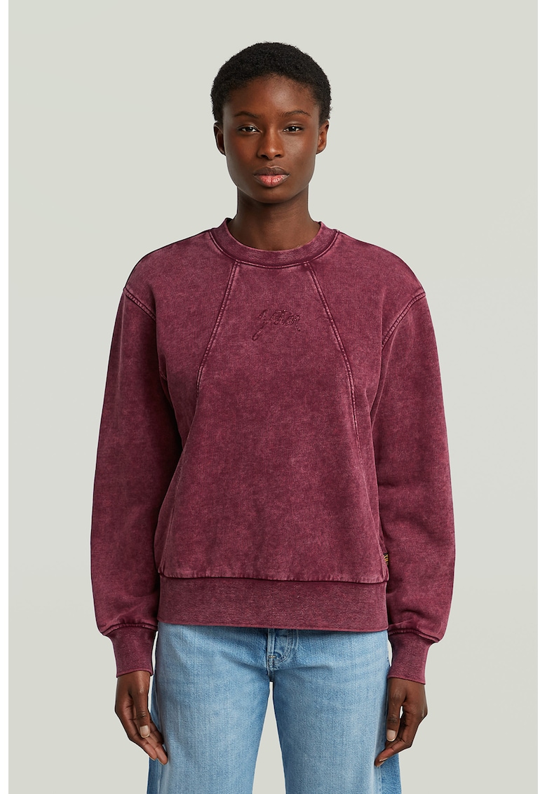 Bluza de trening din bumbac organic cu aspect prespalat