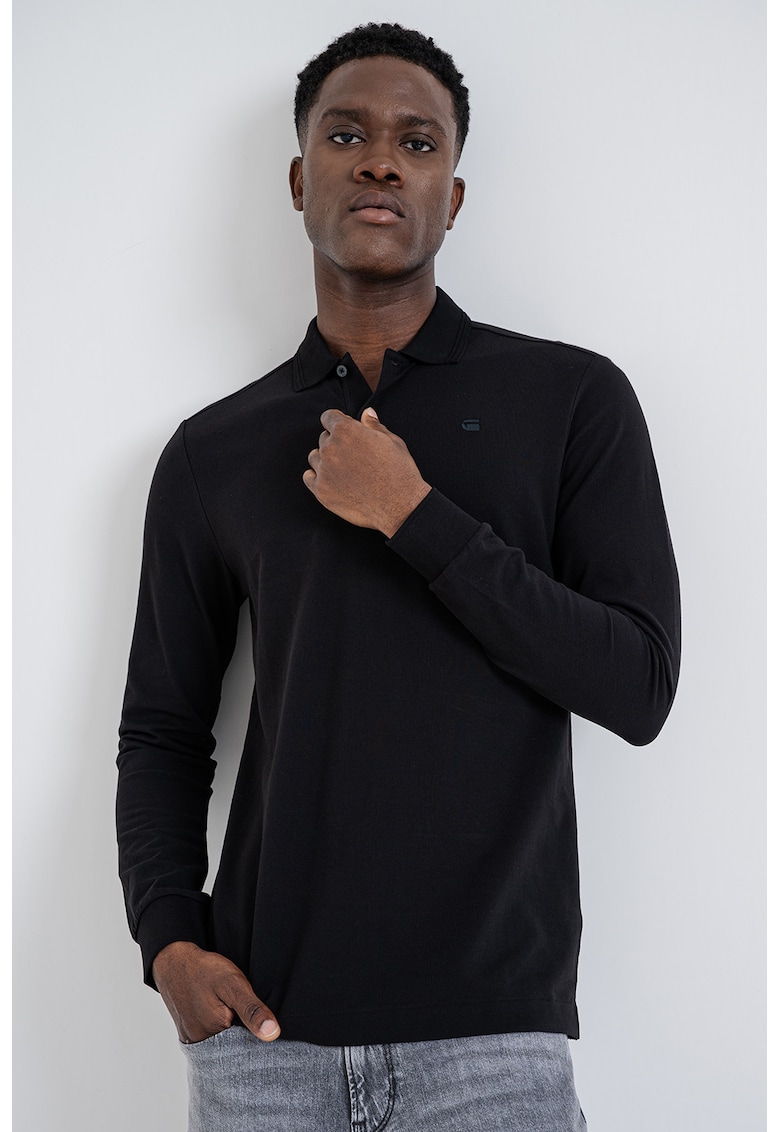 Bluza polo din amestec de bumbac organic Dunda