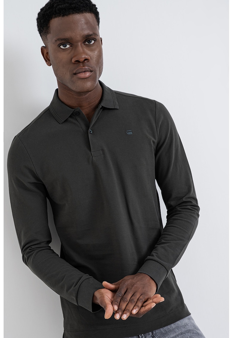 Bluza polo din amestec de bumbac organic Dunda