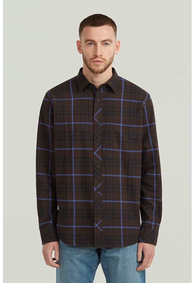 Camasa din amestec de bumbac cu model in carouri