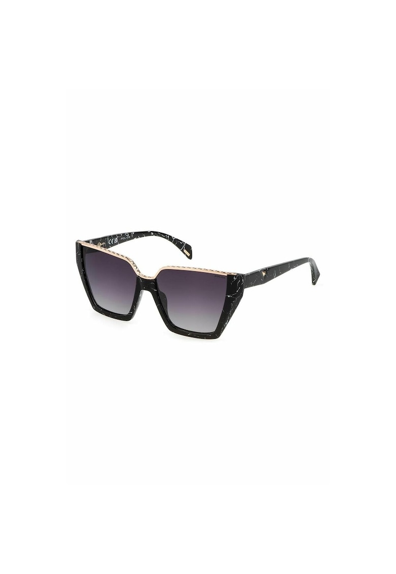 Ochelari de Soare Dama SPLL33V570869 - Lentile ø57 mm - Protectie UV400 - Cadru Acetat Negru/Gri - Husa Inclusa