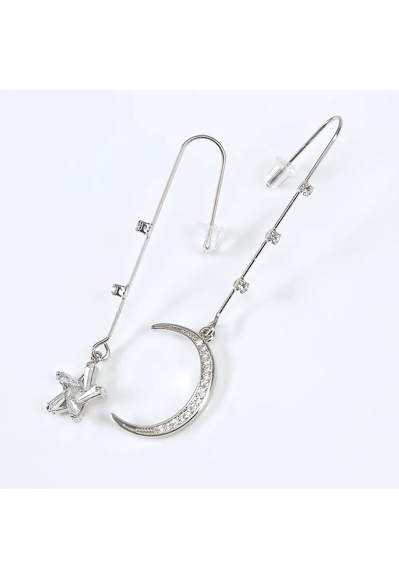 Cercei luna si stea decorati cu pietre zirconice -  Paris